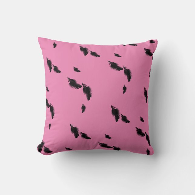 Coussin Corbeau noir (Recto)