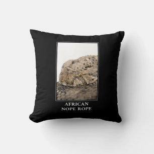 Coussin Corde africaine à corde - Puff adder Snake Danger