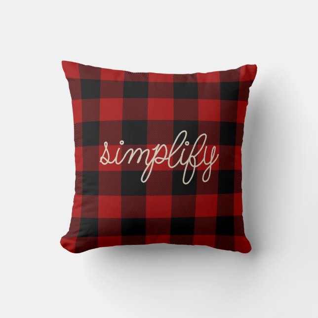 Coussin corde simplifier le texte buffle plaid (Recto)