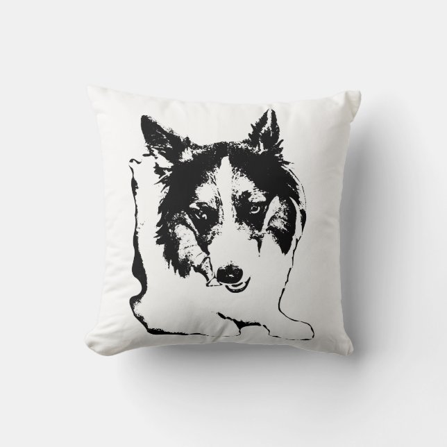 Coussin Corgi cosy aux chandelles (Recto)