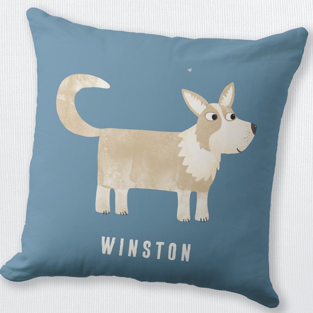 Coussin Corgi Dog Personalized (Personalized name Corgi dog throw pillow for animal lovers)