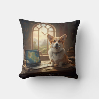 Coussin Corgi et souris
