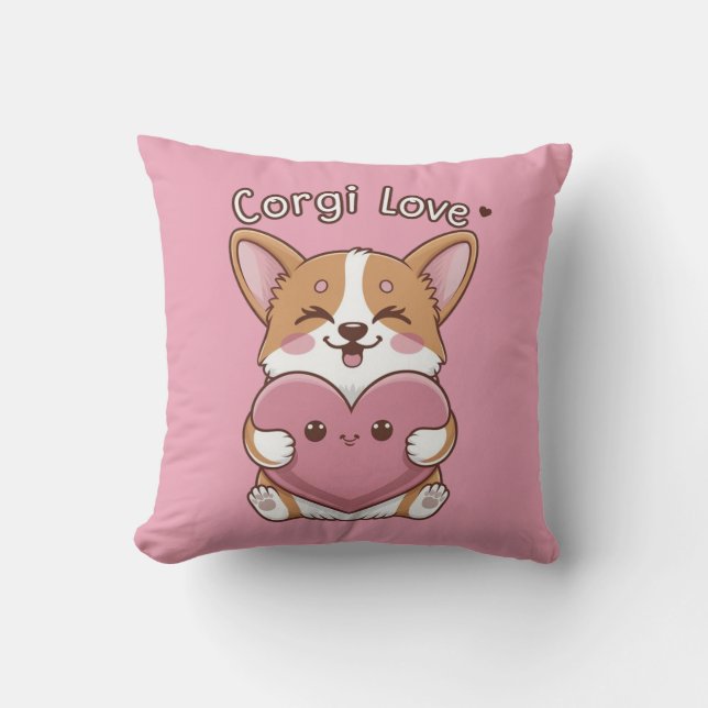 Coussin Corgi Love (Recto)