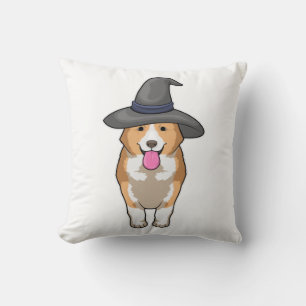 Coussin Corgi Witch