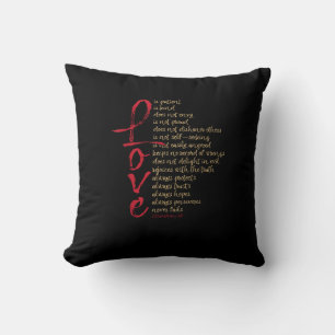 Coussin Corinthiens Verset Biblique L'amour Est Patient L'