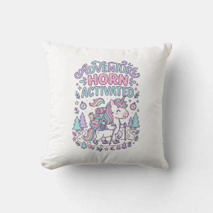 Coussin Corne d'Aventure de Licorne Activée Graphique Past
