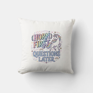 Coussin Corne de Licorne Premier Questions Plus Tard Autoc
