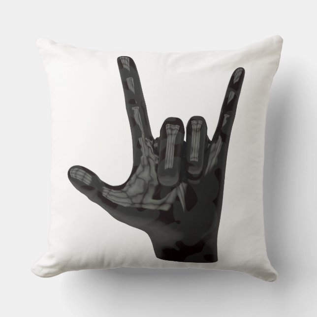 Coussin cornes diable main (Recto)