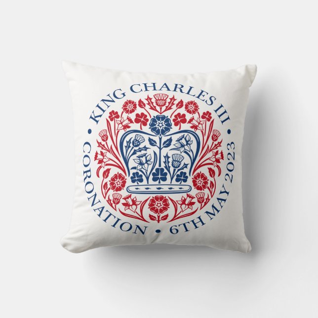 Coussin Coronation du roi Charles III (Recto)