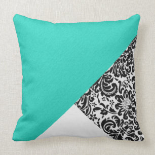 Coussin Corrections turquoises florales de turquoise de