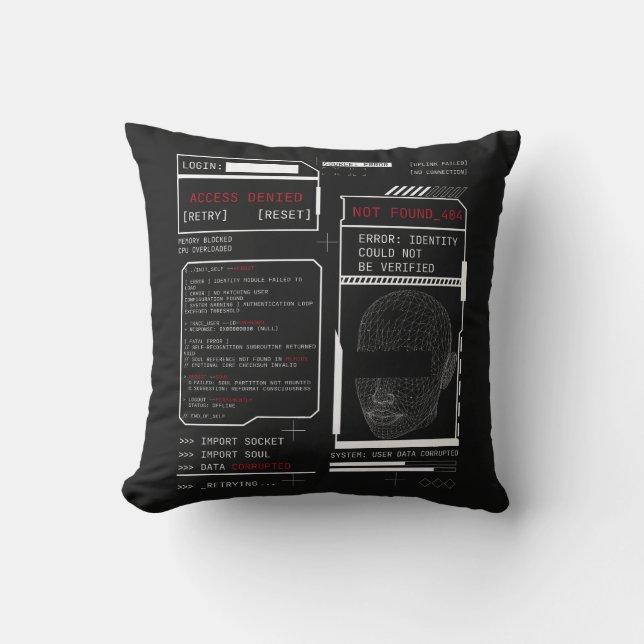 Coussin Corrompu - Techno-Brutalist Streetwear Design (Recto)