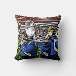 Coussin Cors de basset et trombones