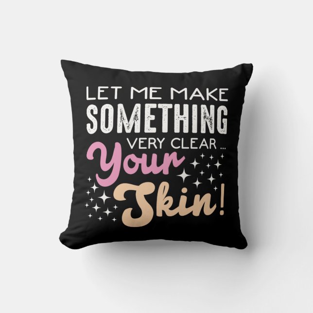 Coussin Cosmetician Cosmetician, artiste, s'occupe de la p (Recto)