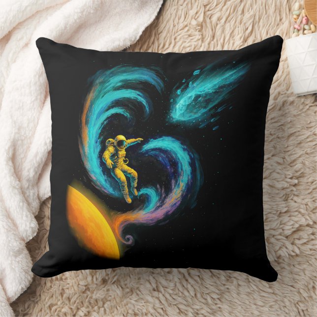 Coussin Cosmic Drift: Swirling Nebula Journey (Couverture)