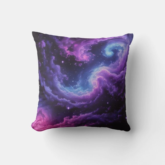 Coussin Cosmic Galaxy Nebula Abstract Space Art Design (Recto)