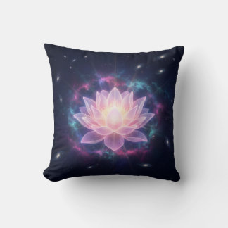 Coussin Cosmic Lotus Bloom - Spiritual Divine Radiance