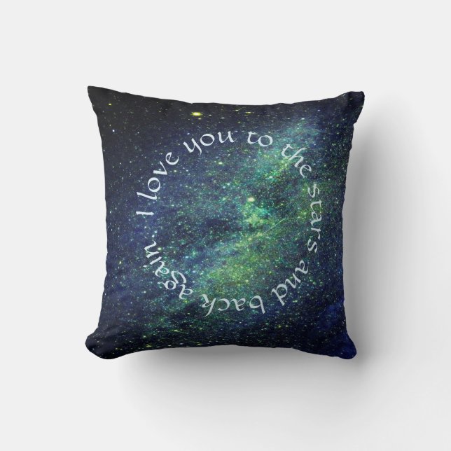 Coussin Cosmic Love You to the Stars and Back (Recto)