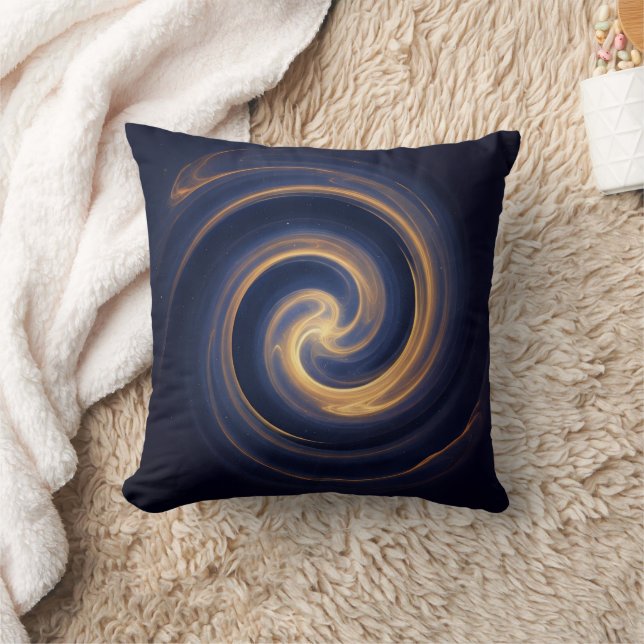 Coussin Cosmic Vortex of Golden Light (Couverture)