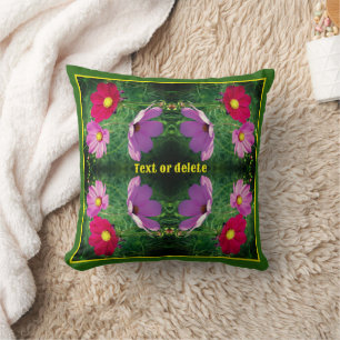 Coussin Cosmos Flower Trio Abstrait Personnalisé