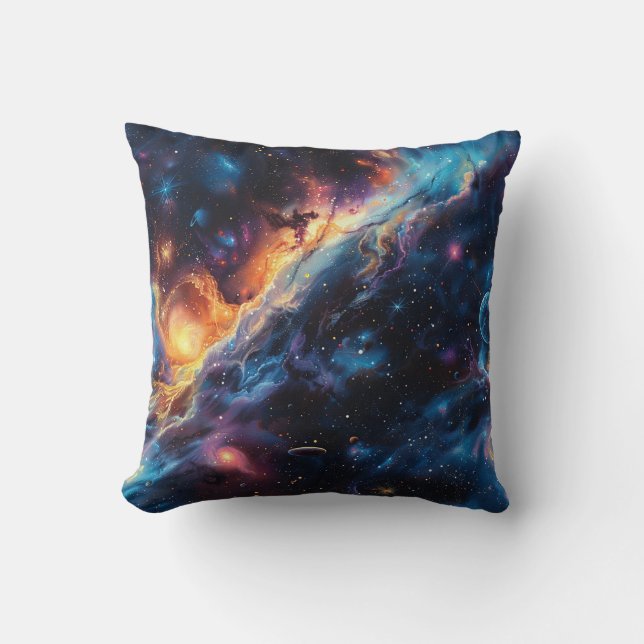 Coussin Cosmos Milk Way galaxie brillant étoiles poussière (Recto)