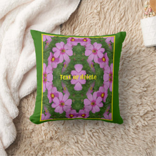 Coussin Cosmos rose Fleurs de marguerite Nature Personnali