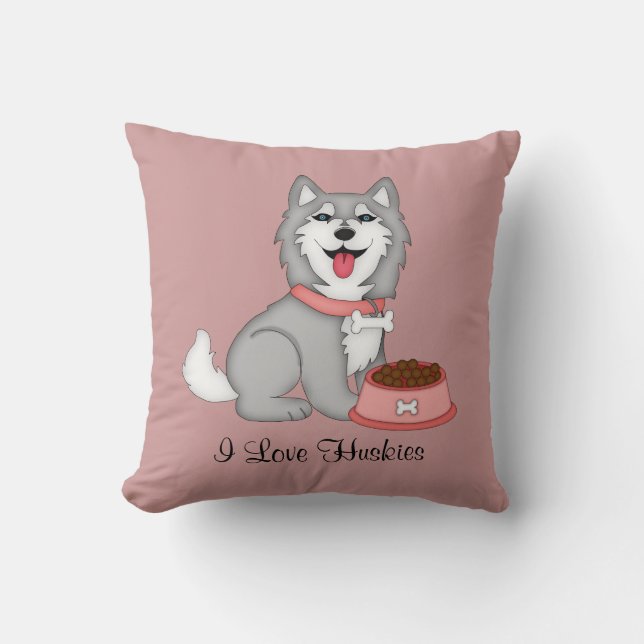 Coussin Costaud gris et blanc (fille) (Recto)