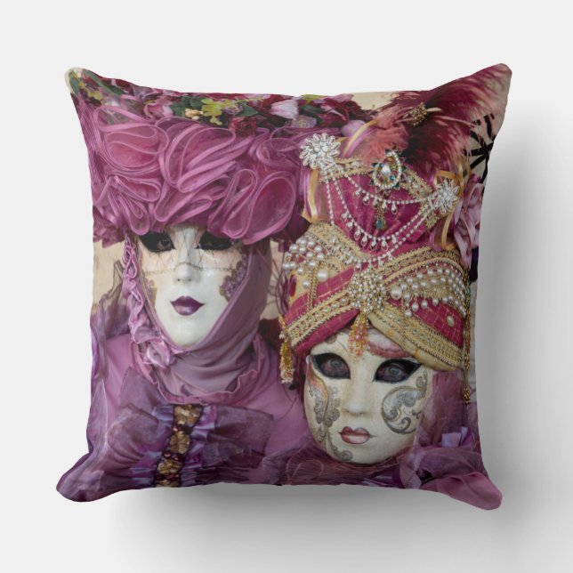 Coussin Costume de Carnaval violet, Venise (Recto)