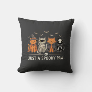 Coussin Costume de chat Halloween Spooky Paw Vector Design