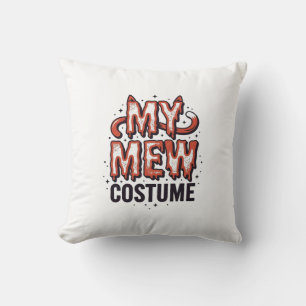 Coussin Costume de chat mignon d'Halloween Design vintage_