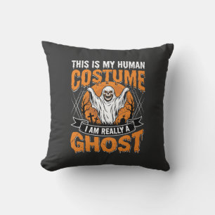 Coussin Costume de Fantôme Humain Drôle d'Halloween Vintag