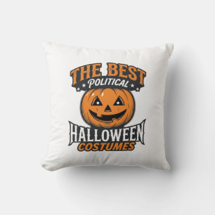 Coussin Costume de Halloween politique Citrouille Vintage