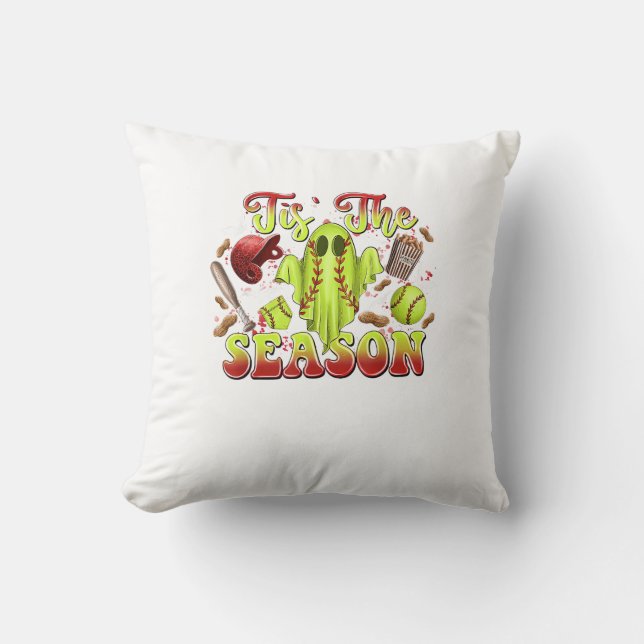 Coussin Costume De Softball éffrayant Drôle Halloween Tis  (Recto)