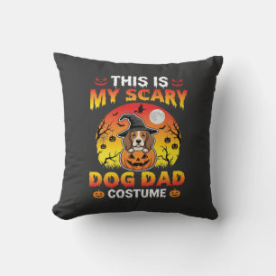 Coussin Costume de sorcière drôle de Beagle pour papa de c