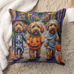 Coussin Costume d'Halloween pour chiens Cockapoo allant ch