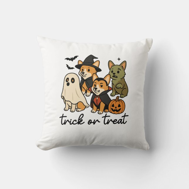 Coussin costume d'Halloween pour corgi  (Recto)