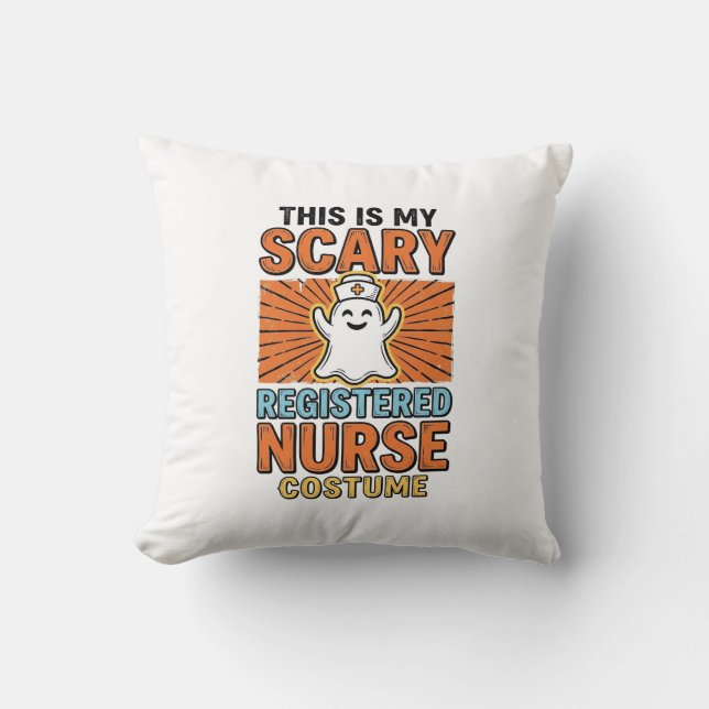 Coussin Costume d'infirmière diplômée effrayant Halloween  (Recto)