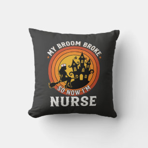 Coussin Costume Graphique de Sorcière Infirmière drôle d'H
