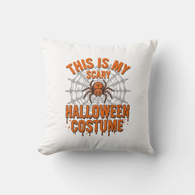 Coussin Costume Halloween effrayant Toile d'araignée Desig (Recto)
