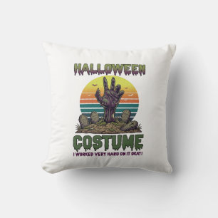 Coussin Costume Halloween Main de Zombie Cimetière Pierres