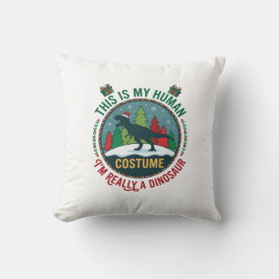 Coussin Costume Humain Dinosaure Noël Chapeau Santa Pin Ar