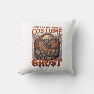 Coussin Costume Humain Fantôme Squelette Cimetière Lune Ha