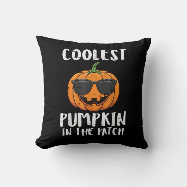 Coussin Costume Patch Citrouille Le Plus Cool Halloween Ho (Recto)