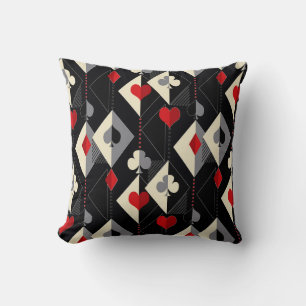 Coussin Costumes de jeu de cartes en poker.