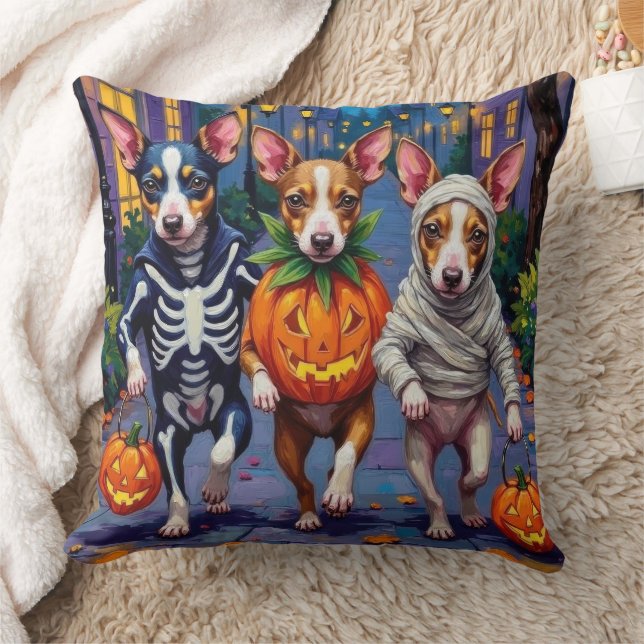 Coussin Costumes d'Halloween de Rat Terrier (Couverture)