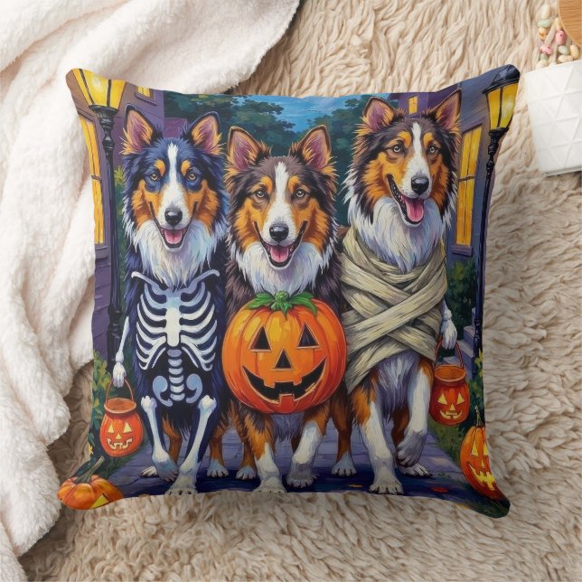 Coussin Costumes d'Halloween pour Rough Collie allant cher (Couverture)