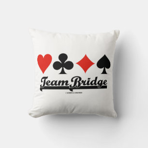 Coussin Costumes quatre cartes Team Bridge