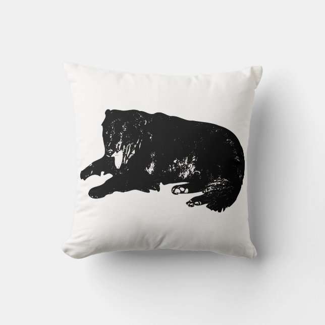 Coussin Cosy Corner Companion en Monochrome (Recto)