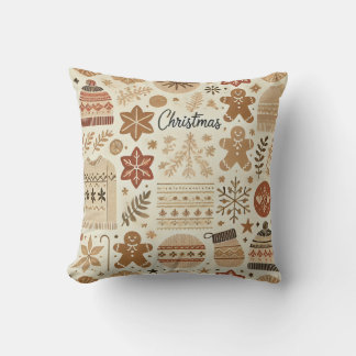 Coussin Cosy Cushion à thème de Noël & Motif de lit