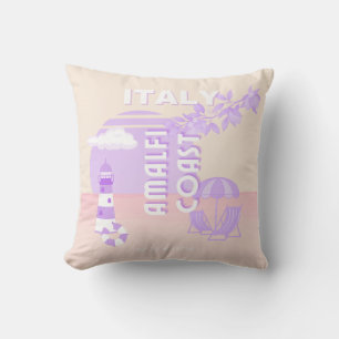 Coussin Côte d'Amalfi, Art du voyage, Voyage à Preppy, Pas