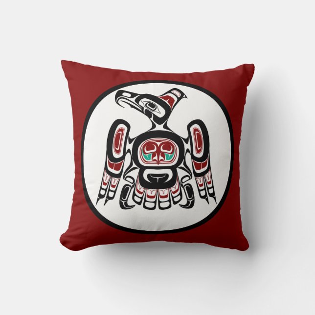 Coussin Côte Pacifique Nord-Ouest Kaigani Thunderbird (Recto)